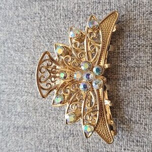 Gold tone jaw clip, hair accessories, women's accessories, gifts for her